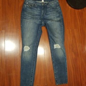 True religion denim ripped/distressed jeans